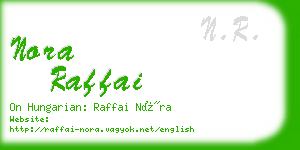 nora raffai business card